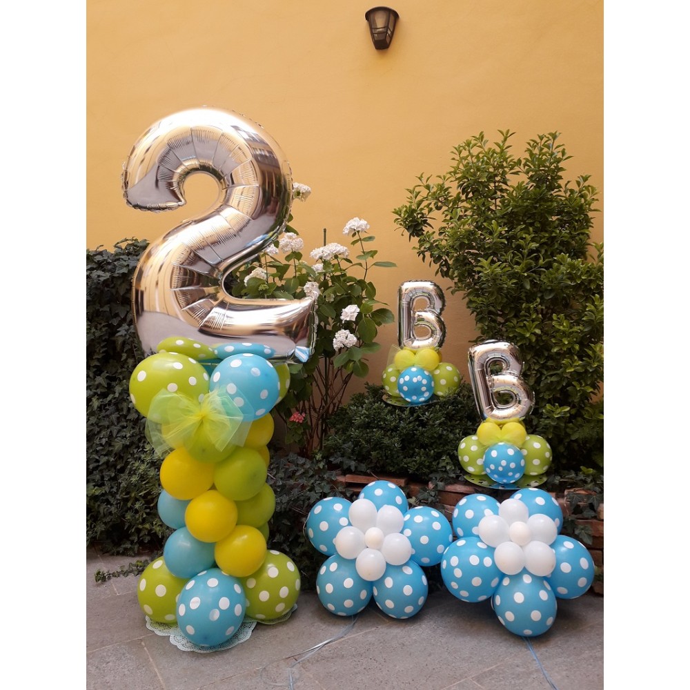 Palloncino Argento Numero 5 Mylar Compleanno Feste Party