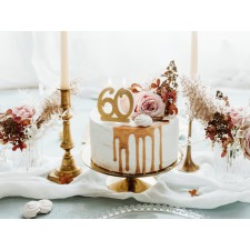 Candelina Torta numero 60 oro glitter