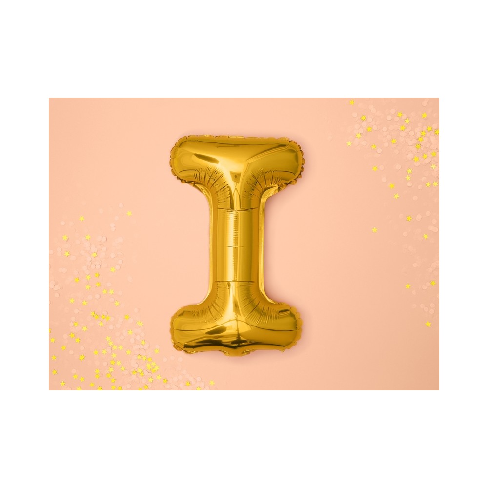 Palloncini Forma di Lettere Oro mylar 16cm micro