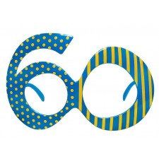 Occhiali 60 anni per compleanno gadget festa 60 esimo scherzo idea regalo  party