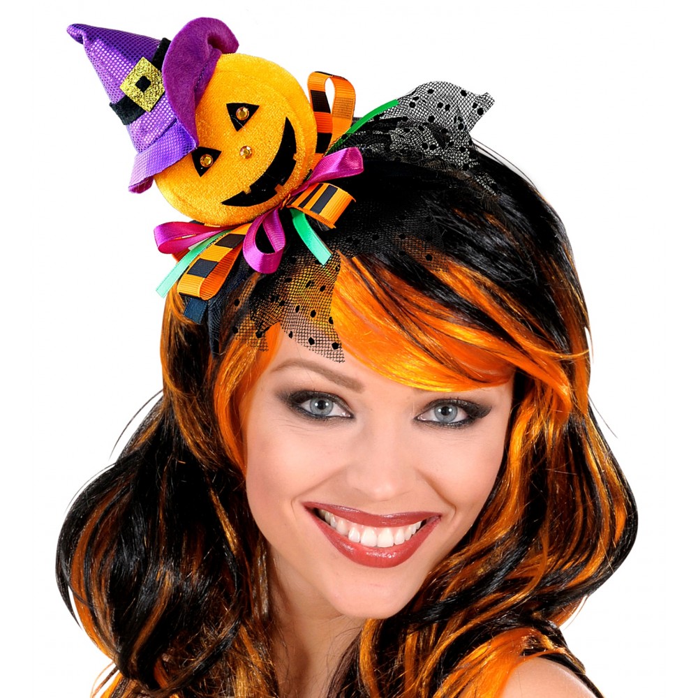 Cerchietto Capelli Donna Adulta con Zucca Cappello per Halloween