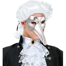 Maschera Veneziana Argento in plastica